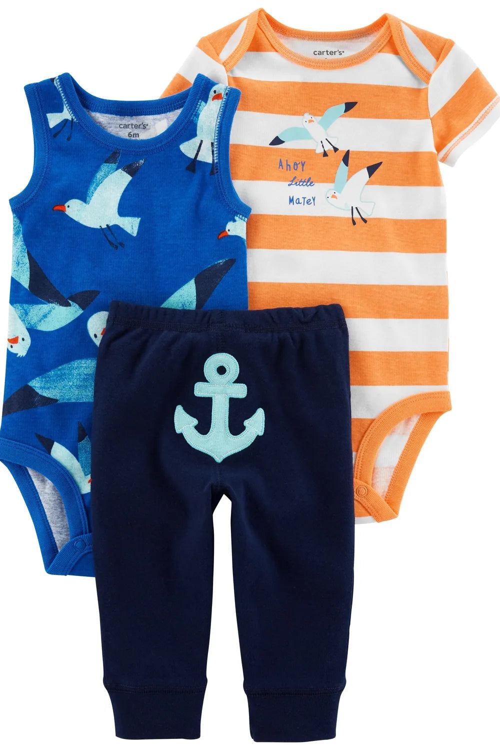 Carters Layette Mavi Erkek Bebek 3Lü Set 1N042210M