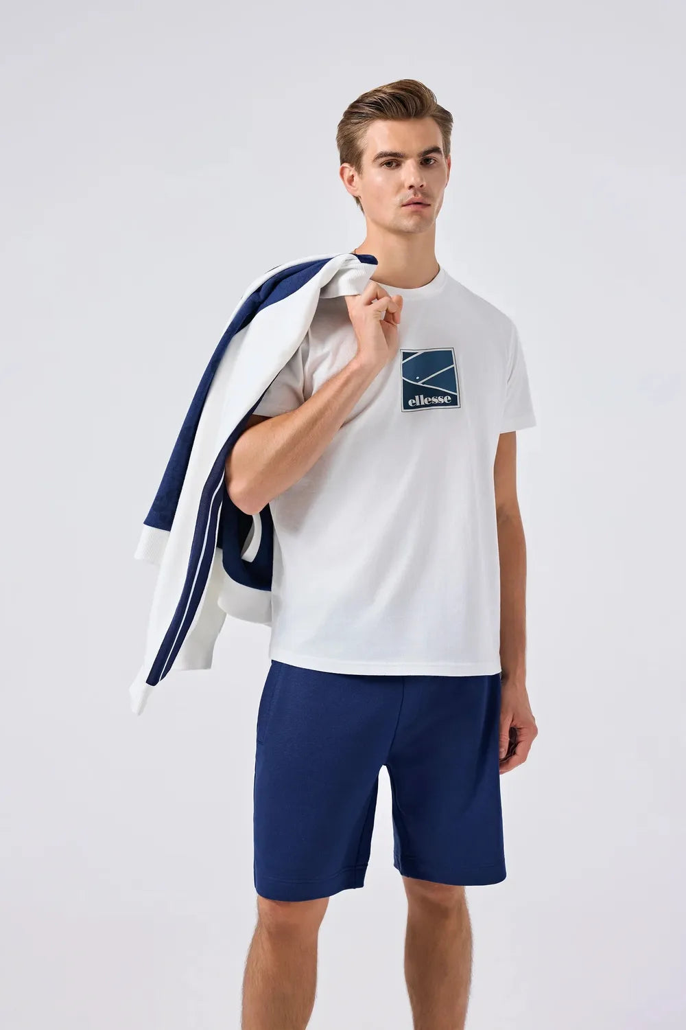 Ellesse Erkek Off White Tişört 6SM5025