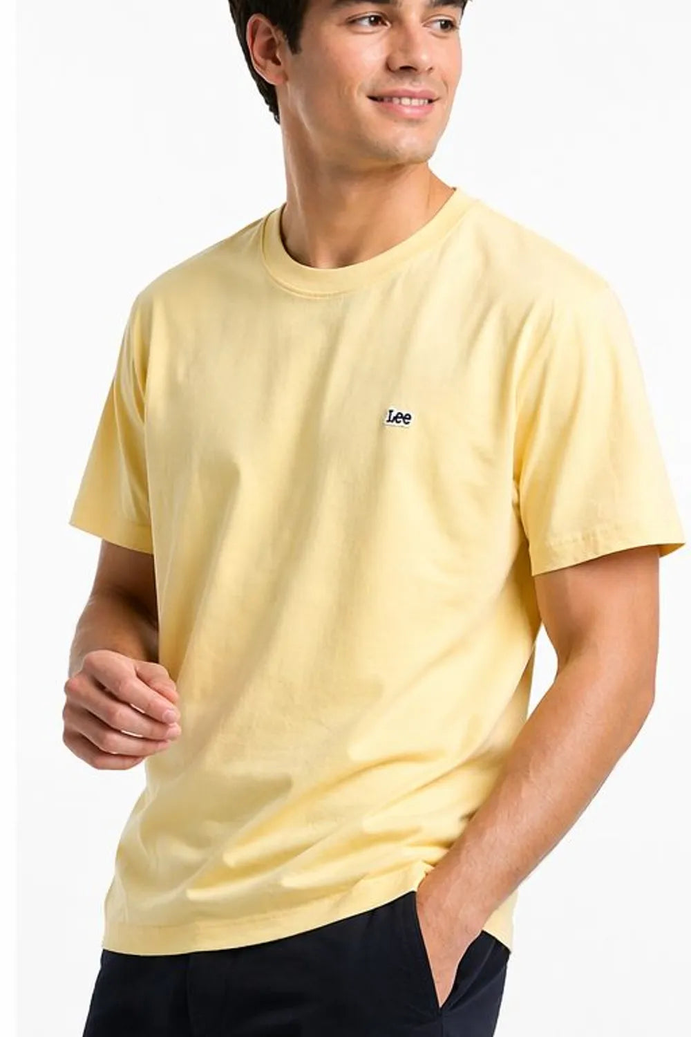 Lee Erkek Light Birch Bisiklet Yaka T-shirt L60UFQ818