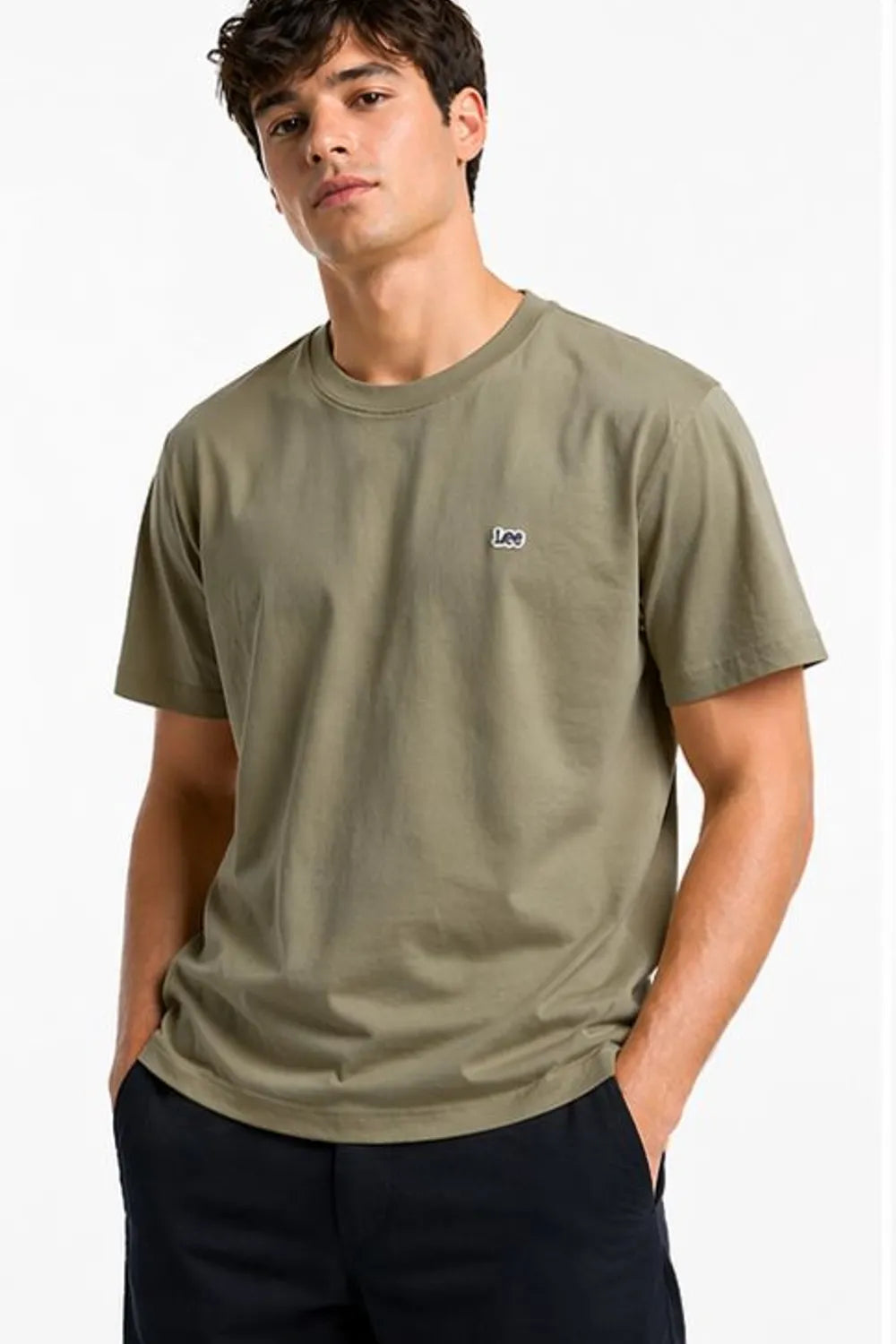 Lee Erkek Khaki Bisiklet Yaka Tişört L60UFQ801