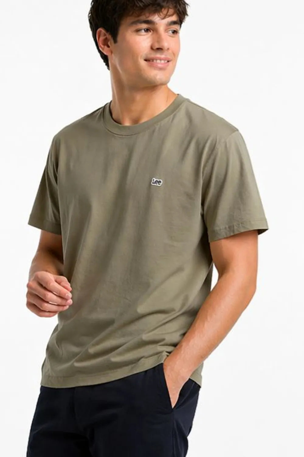 Lee Erkek Khaki Bisiklet Yaka Tişört L60UFQ801