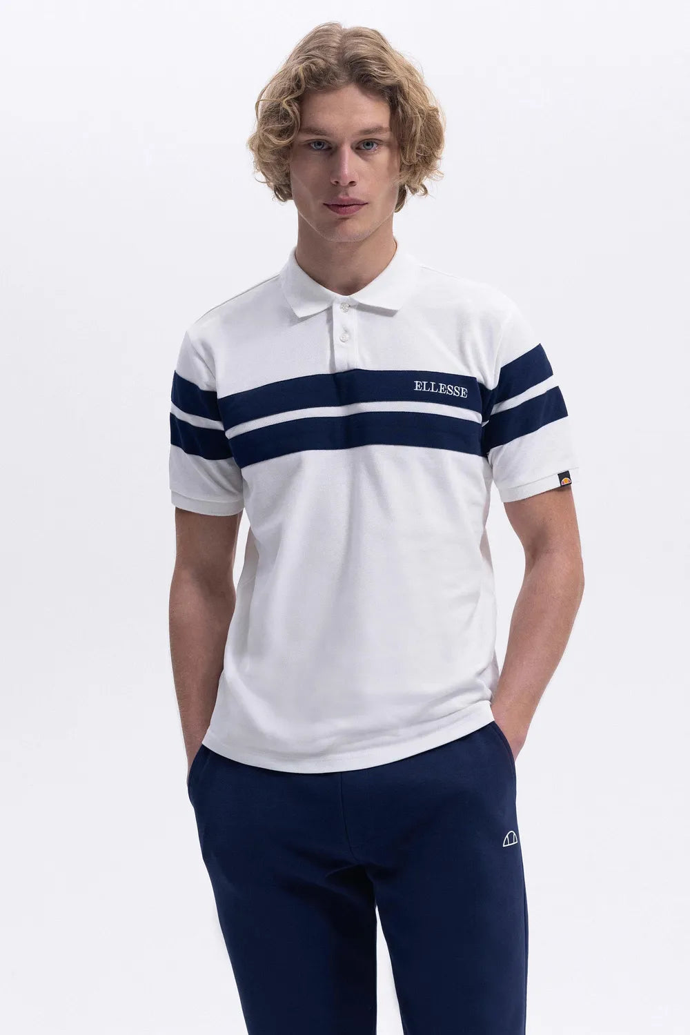 ELLESSE Erkek Beyaz Polo Tişört EM396