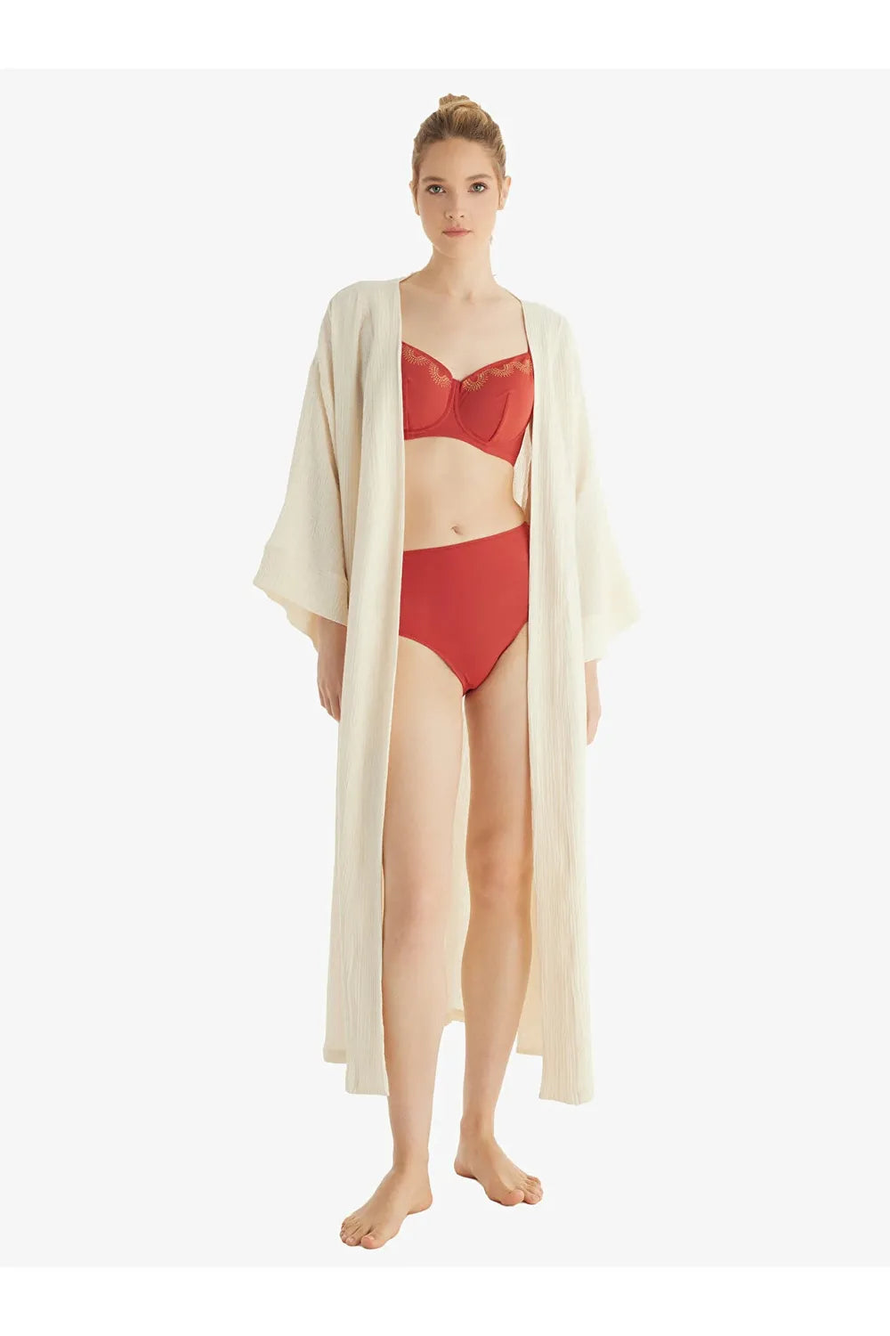 Black Spade Kadın Ekru Kaftan 10722