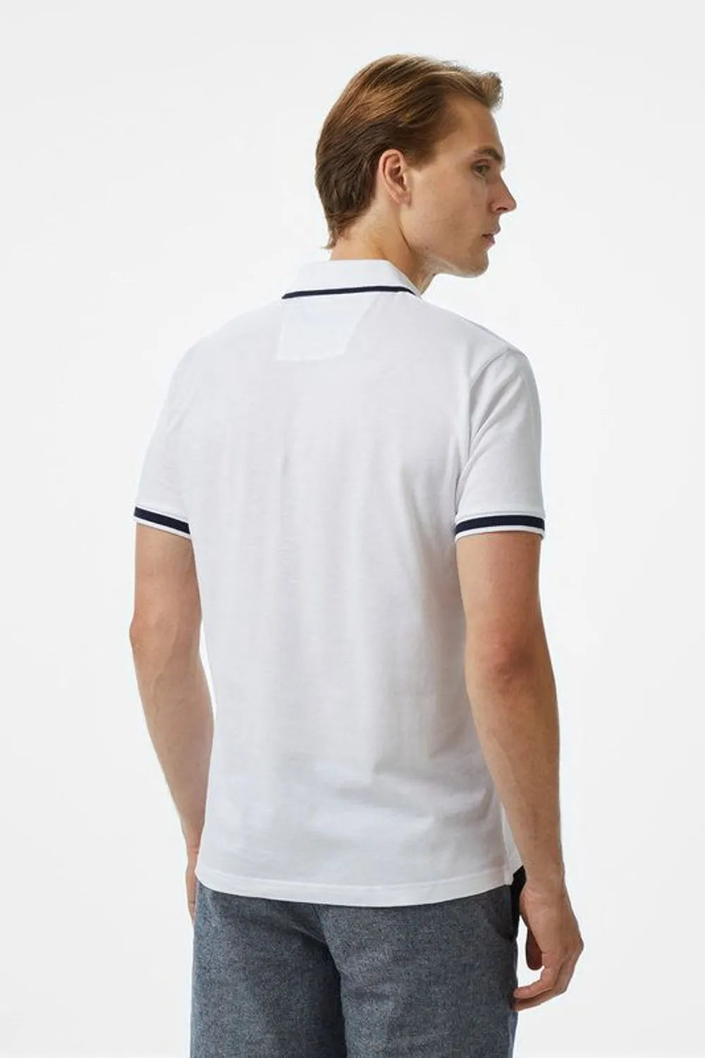 Nautica Erkek Beyaz Yarım Fermuar Ti̇şört 72398121
