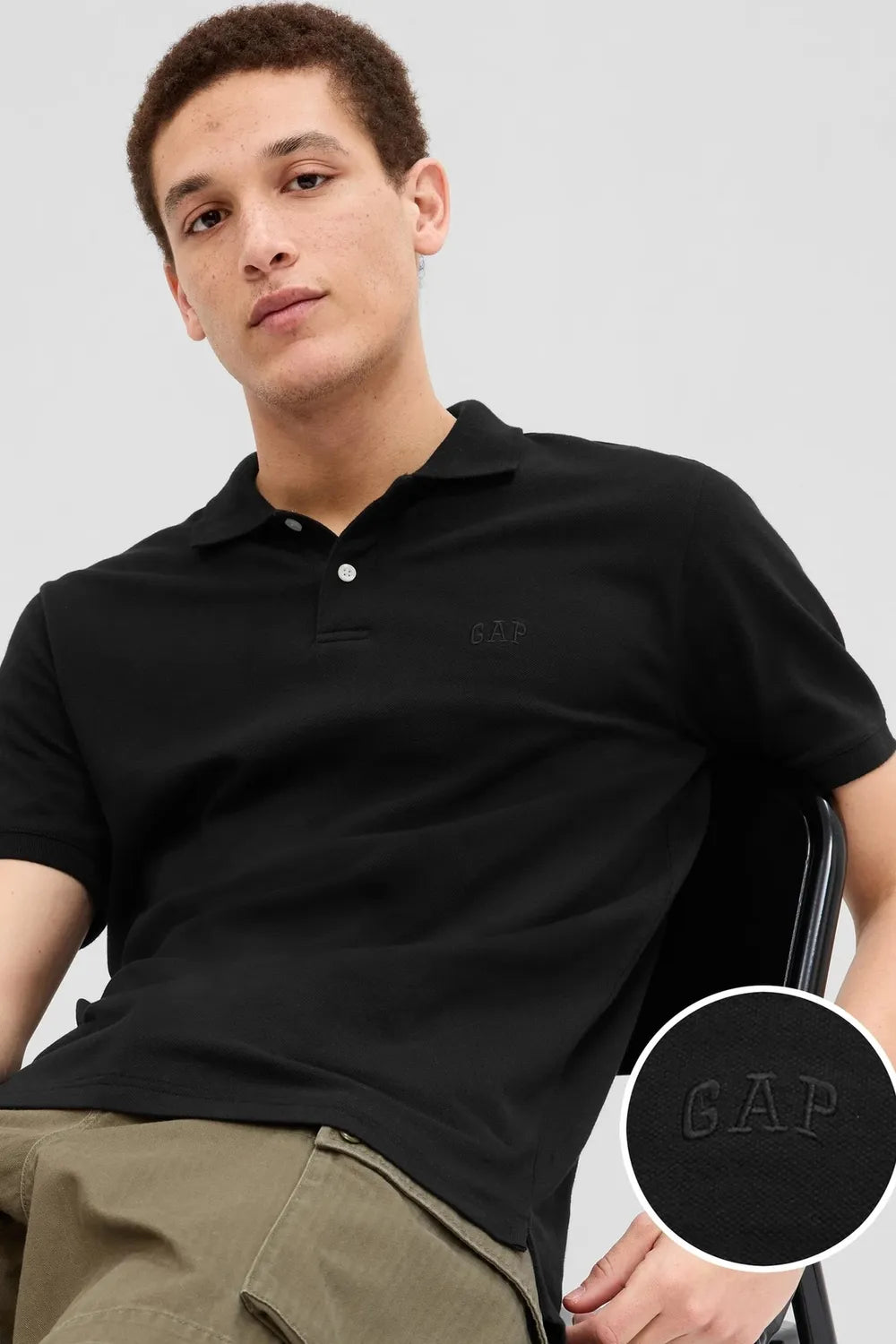 GAP Erkek Siyah Polo 586306003SI