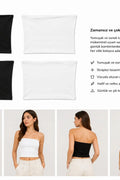 Di̇lvi̇n Kadın Si̇yah Crop Top 2065934