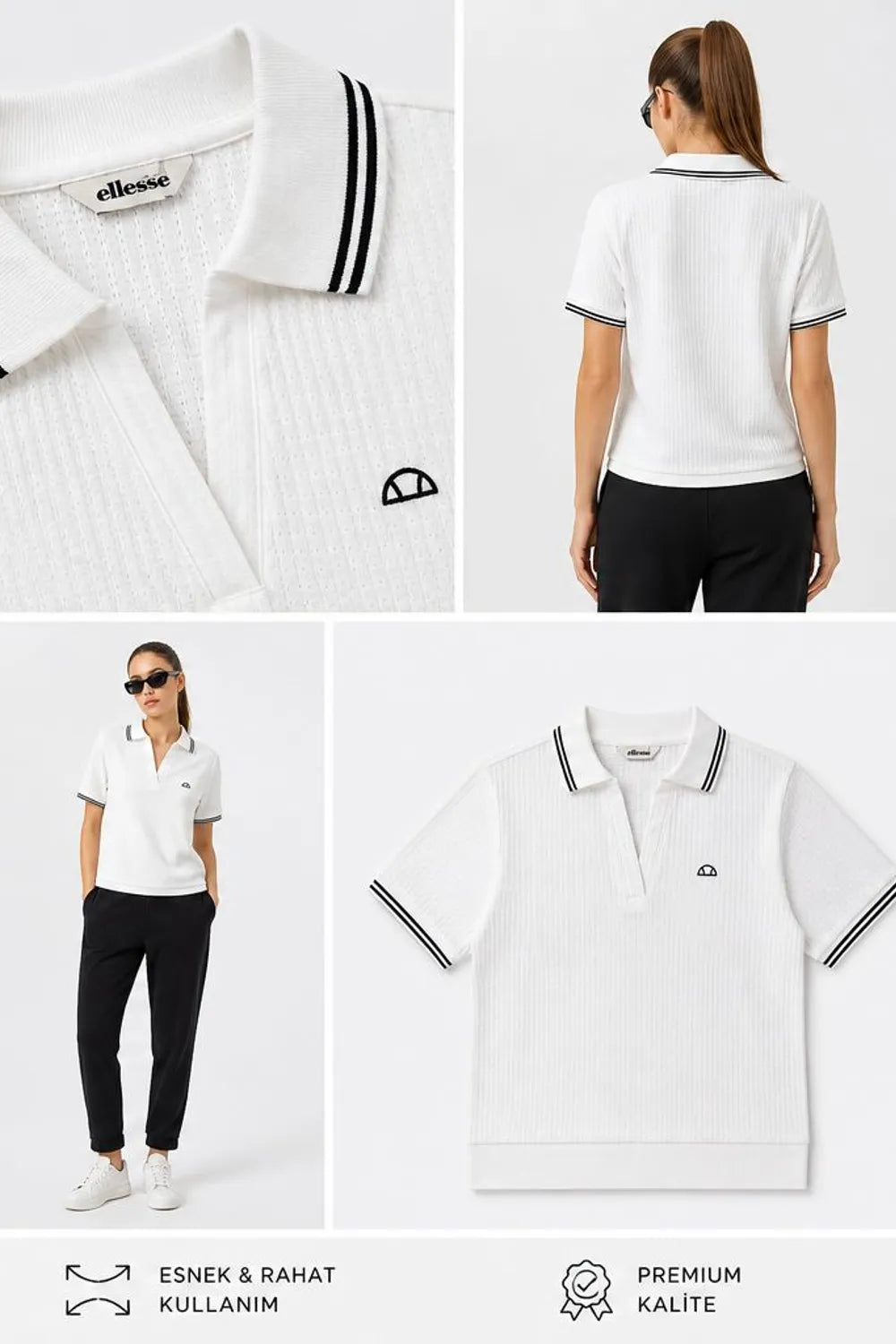 Ellesse Kadın Beyaz Polo Tişört 6SF5005