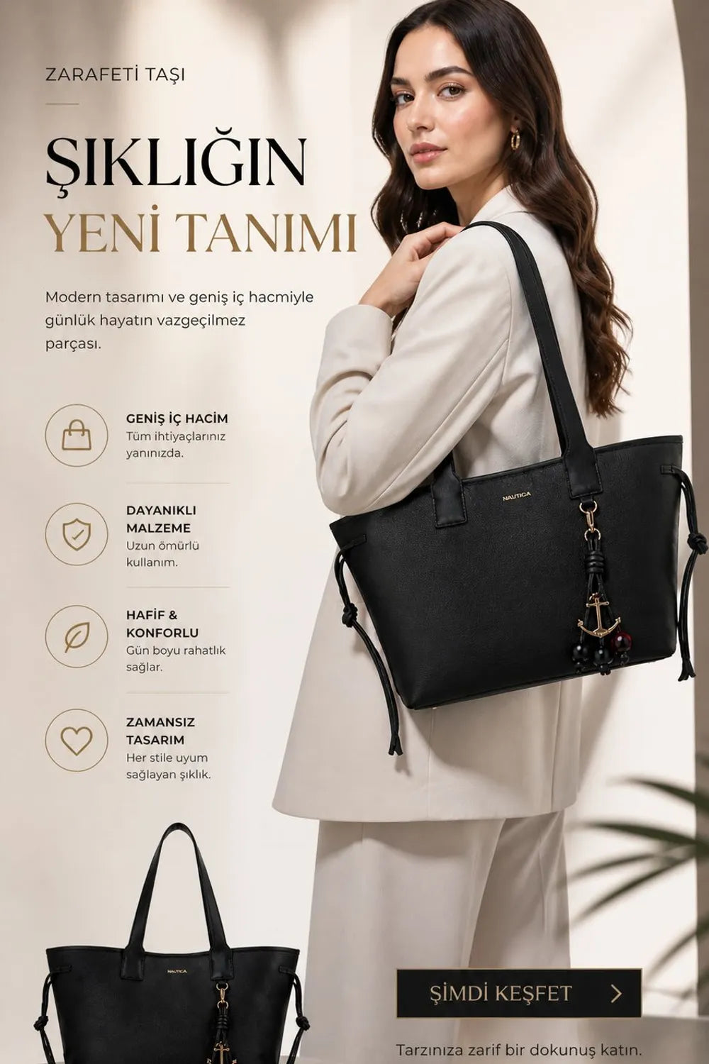 Nautica Kadın Si̇yah Çanta CN7655