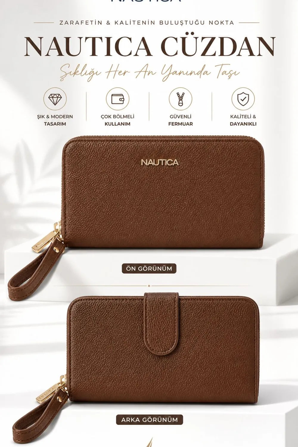 Nautica Kadın Kahve Cüzdan C7824