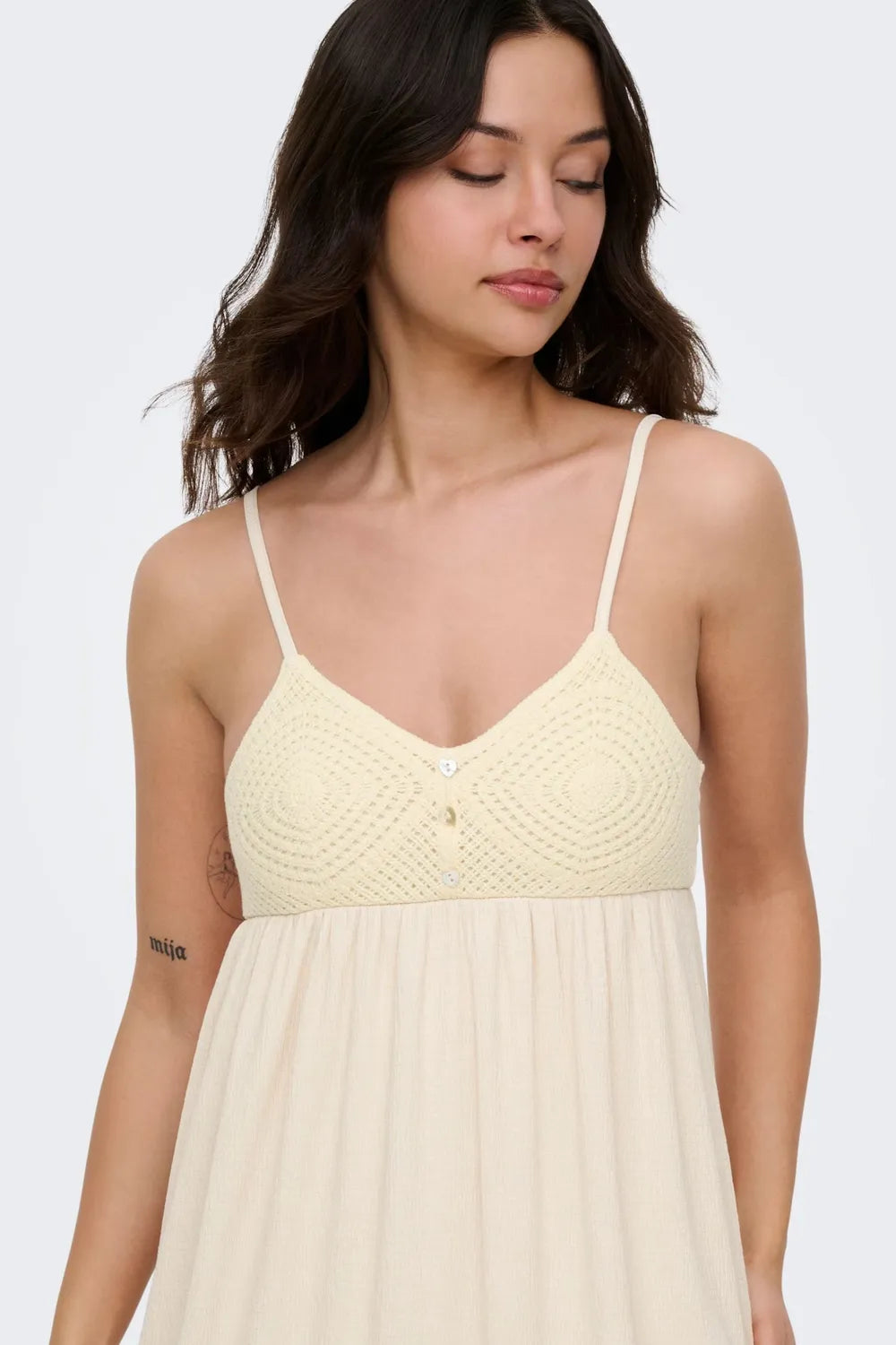ONLY Kadın Krem Elbise 15375793