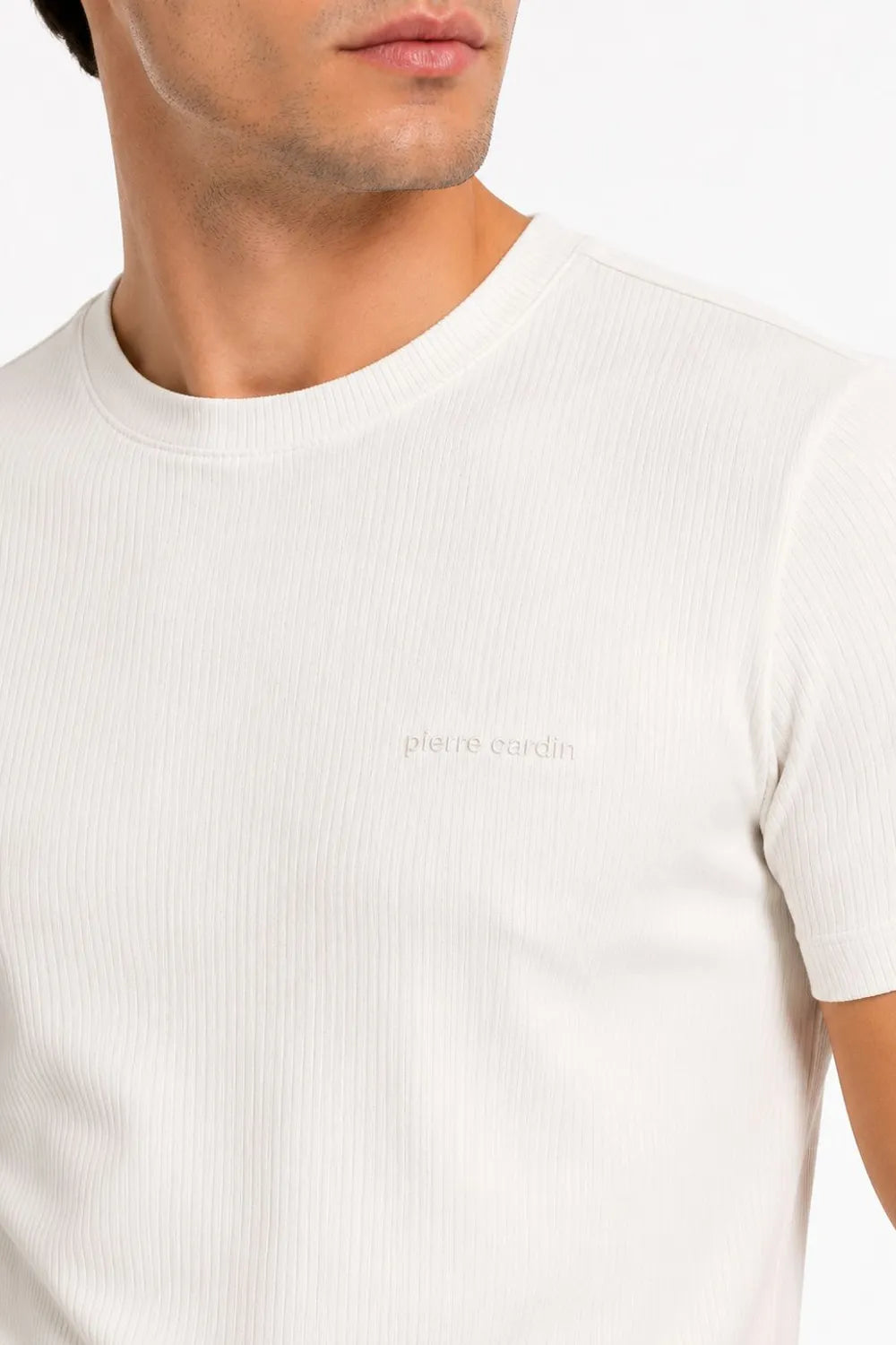 Pierre Cardin Erkek Ekru T-shirt