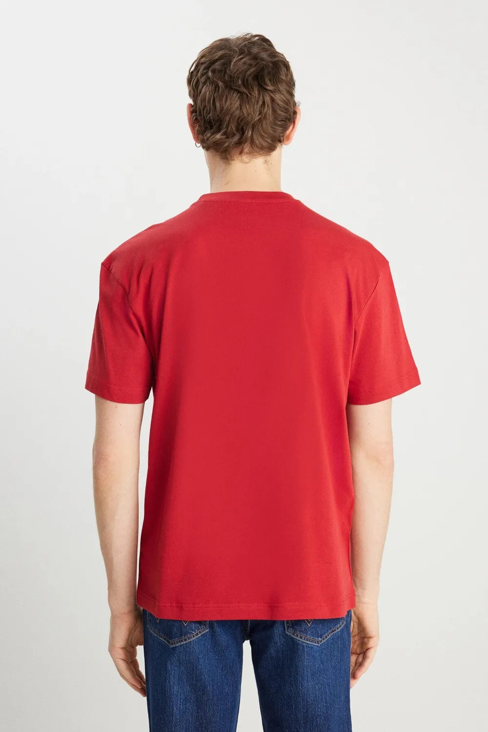 Wrangler Erkek Minimal Baskılı Kırmızı T-shirt W7NM203877600