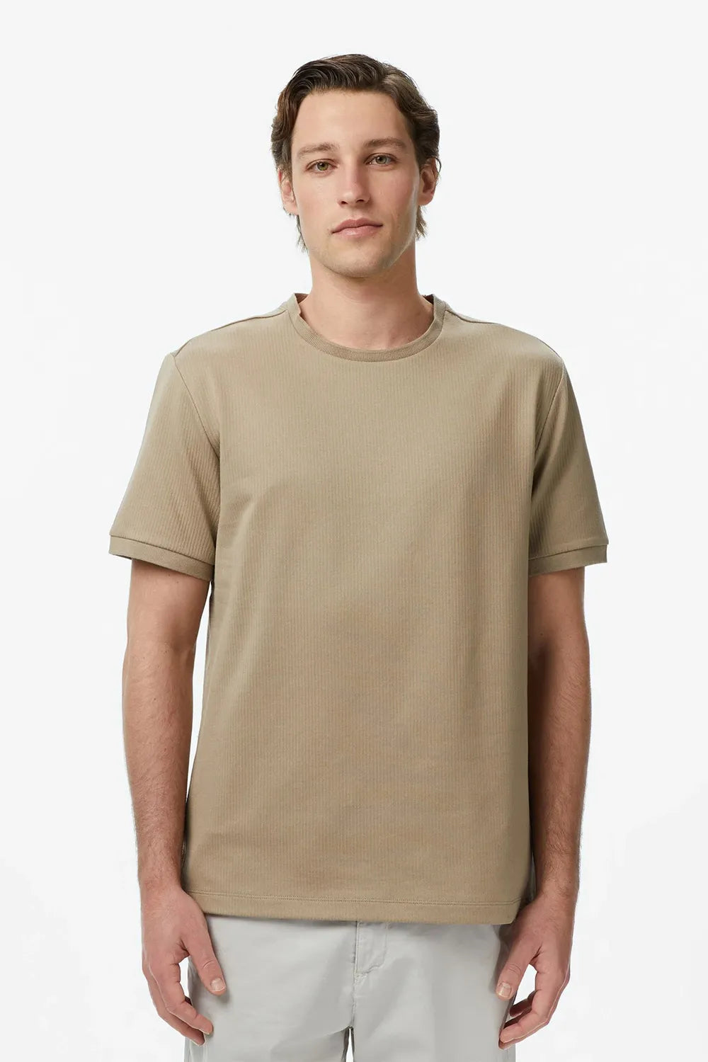 Nautica Erkek Bej Regular Fit T-Shirt V65322
