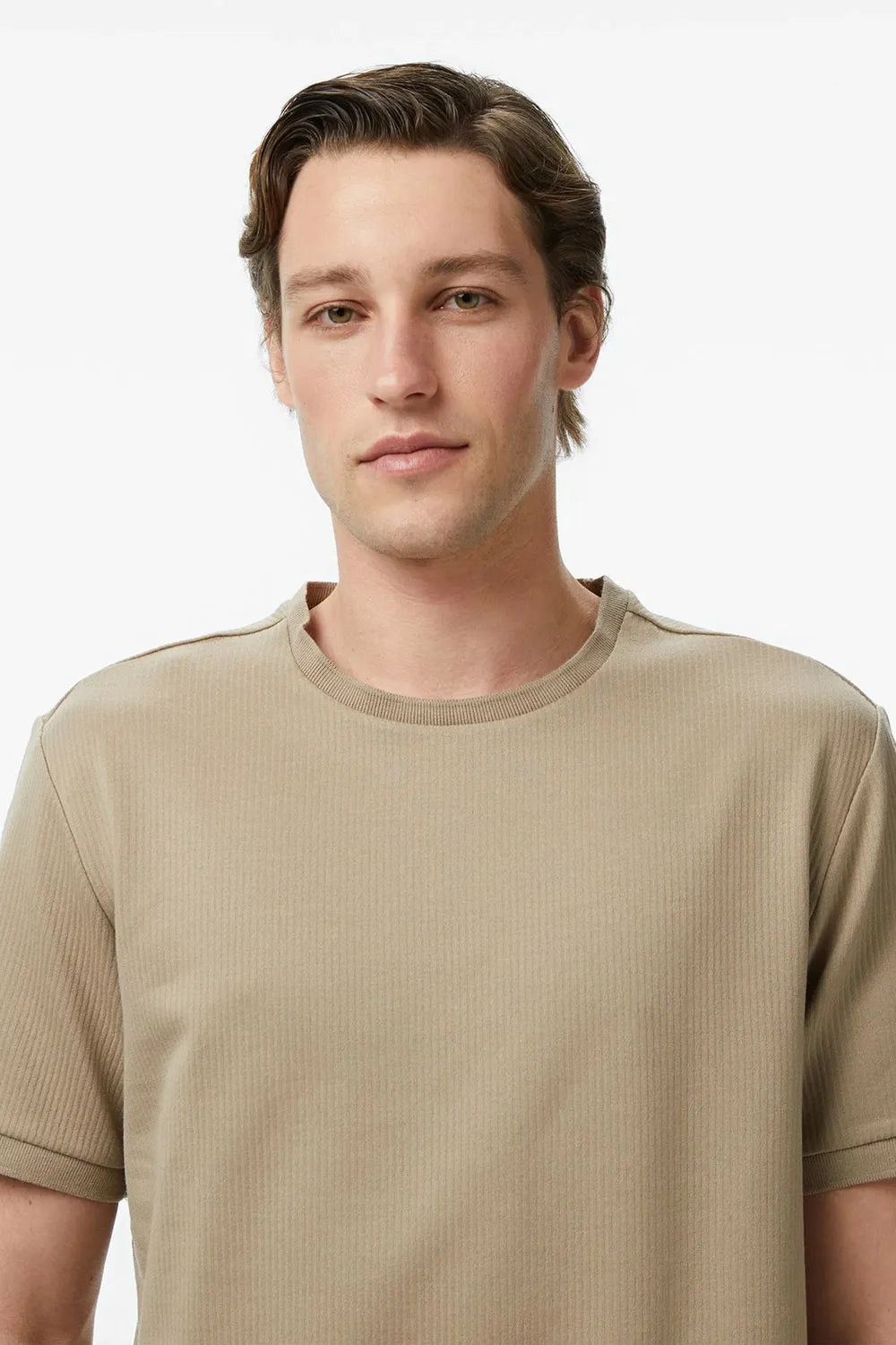Nautica Erkek Bej Regular Fit T-Shirt V65322