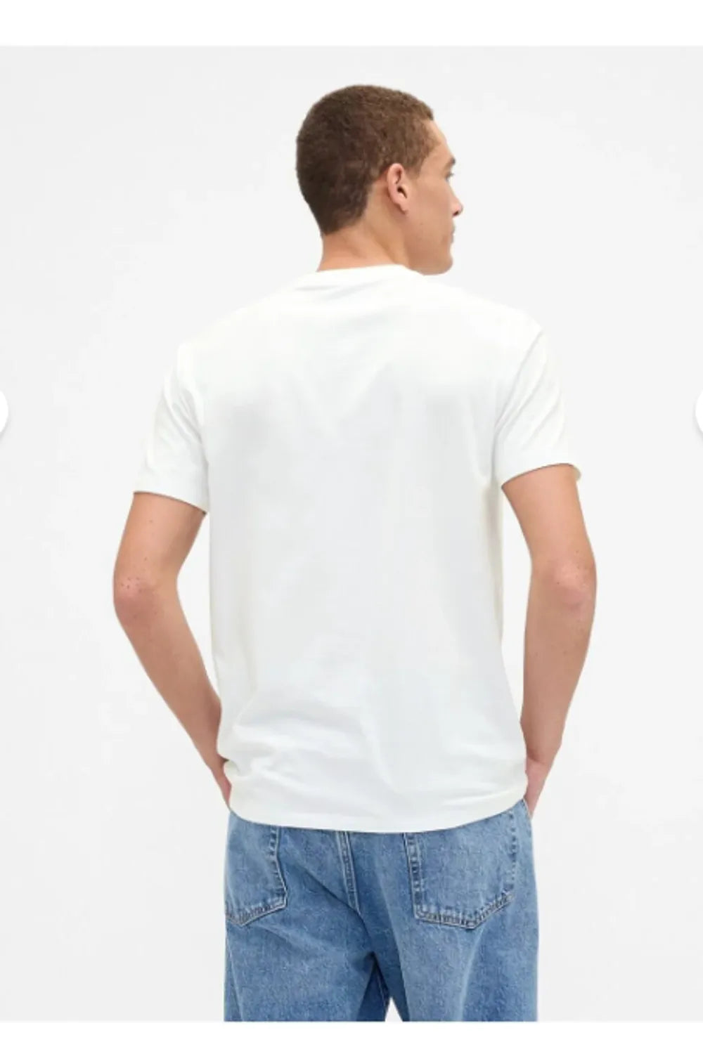GAP Erkek Bulut Beyazı Tişört 799323005BB