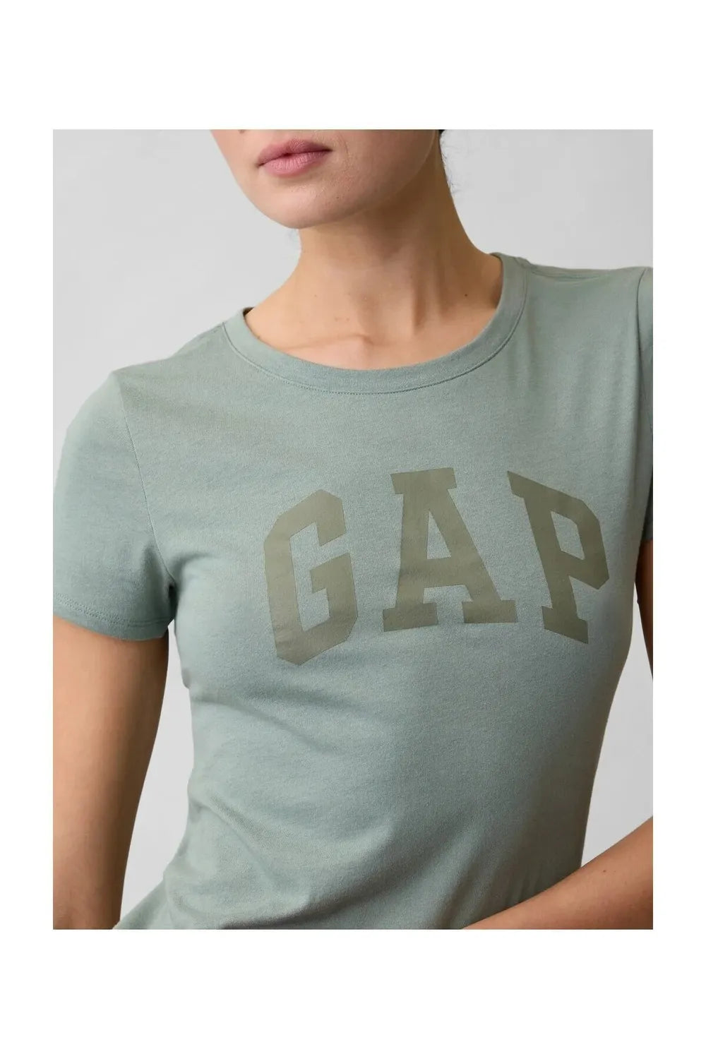 Gap Logo T-Shirt kadın yeşil