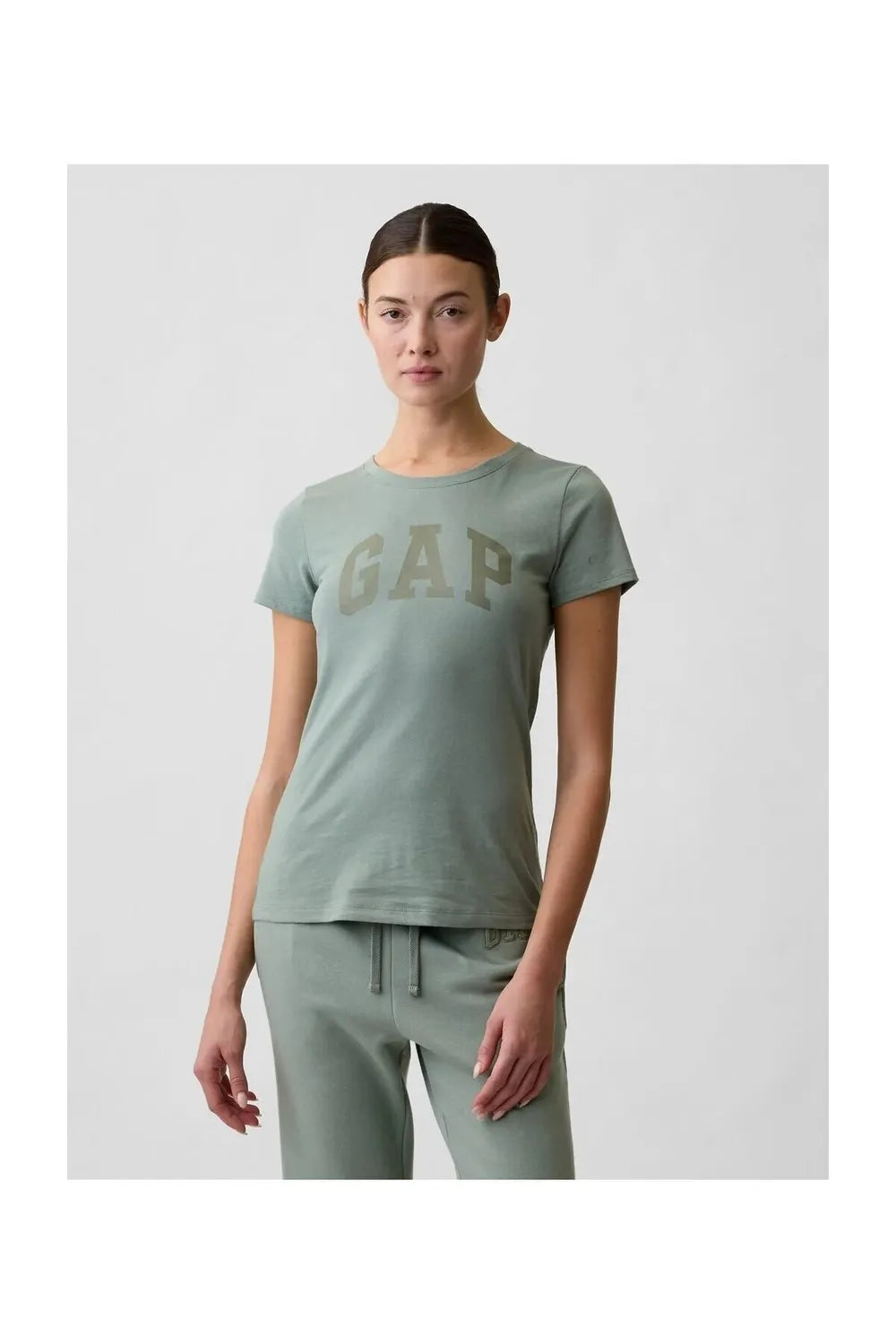 Gap Logo T-Shirt kadın yeşil