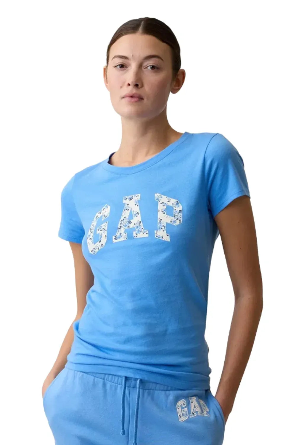 Gap Logo T-Shirt kadın mavi