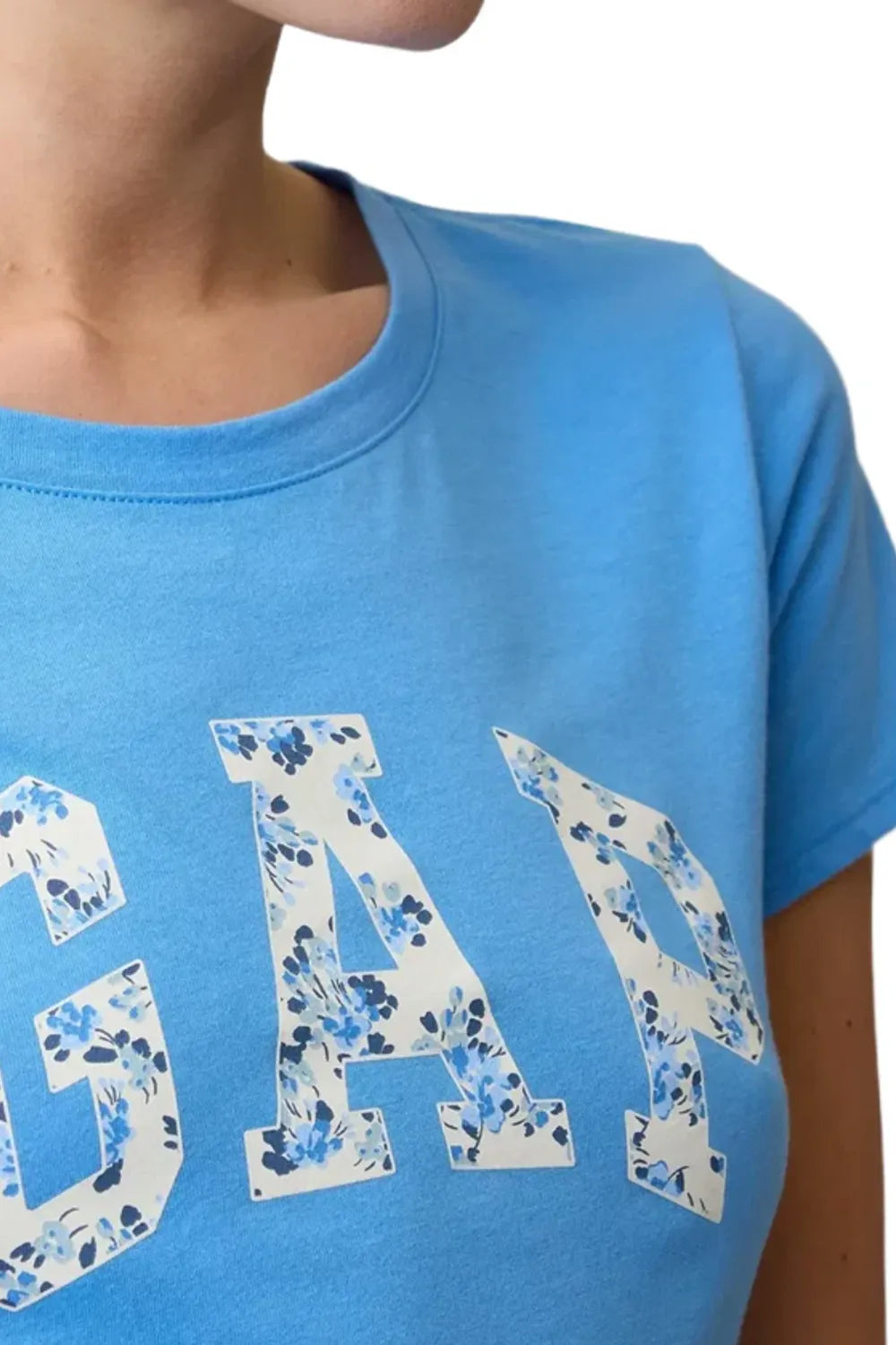 Gap Logo T-Shirt kadın mavi