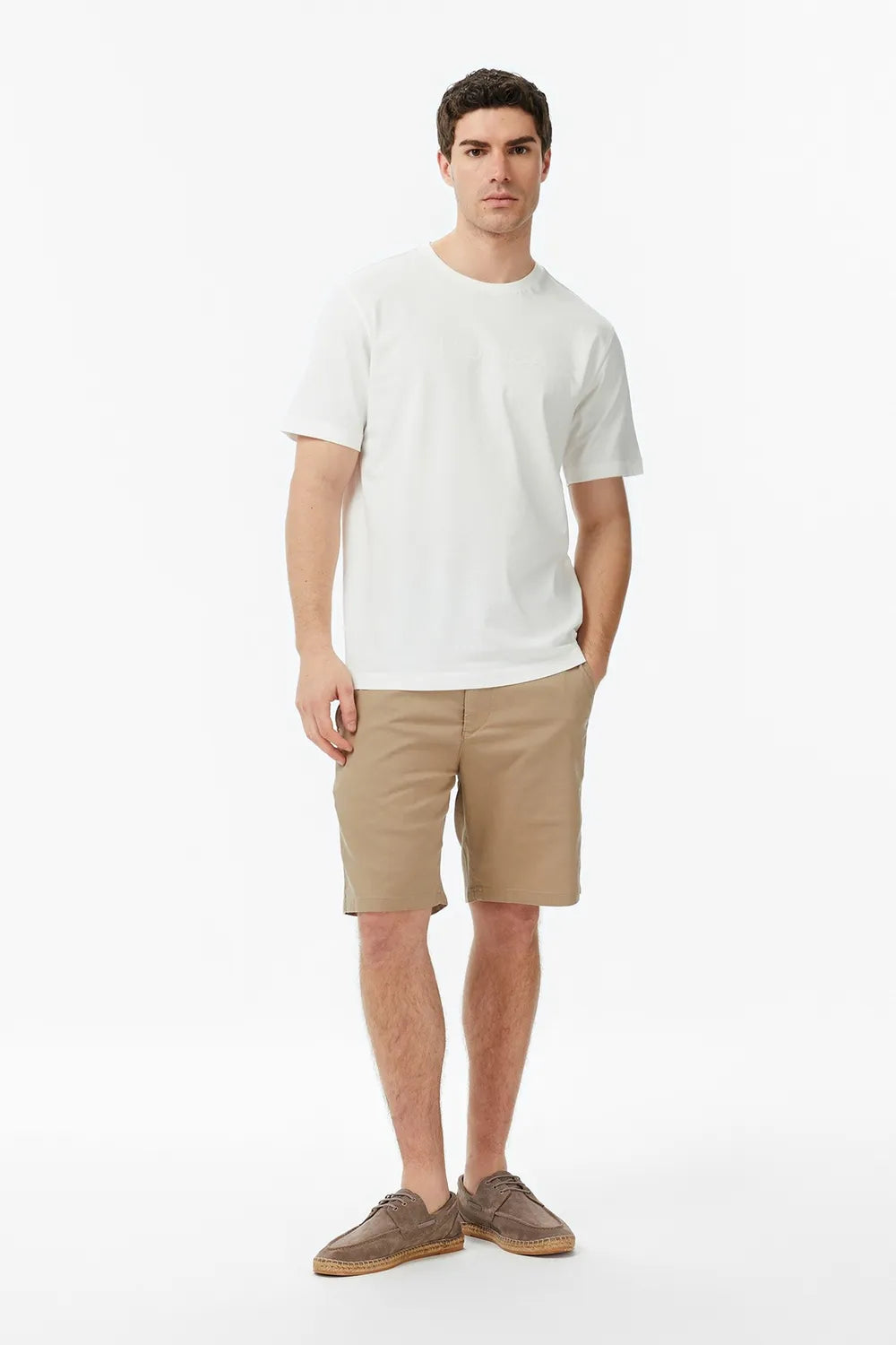 Nautica Erkek Beyaz Regular Fit Baskılı T-Shirt