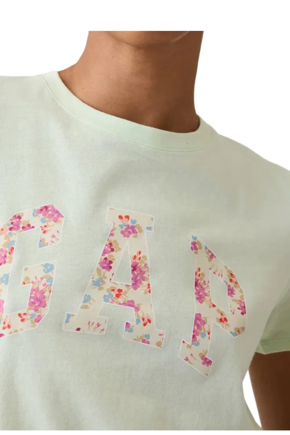 Gap Logo T-Shirt kadın açık yeşil