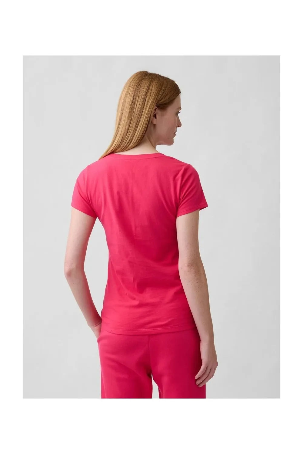 Gap Logo T-Shirt kadın pembe