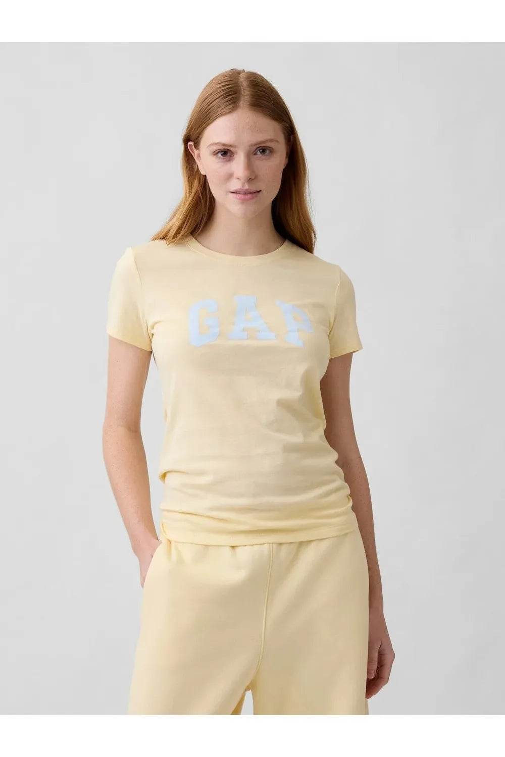 Gap Logo T-Shirt Kadın Sarı
