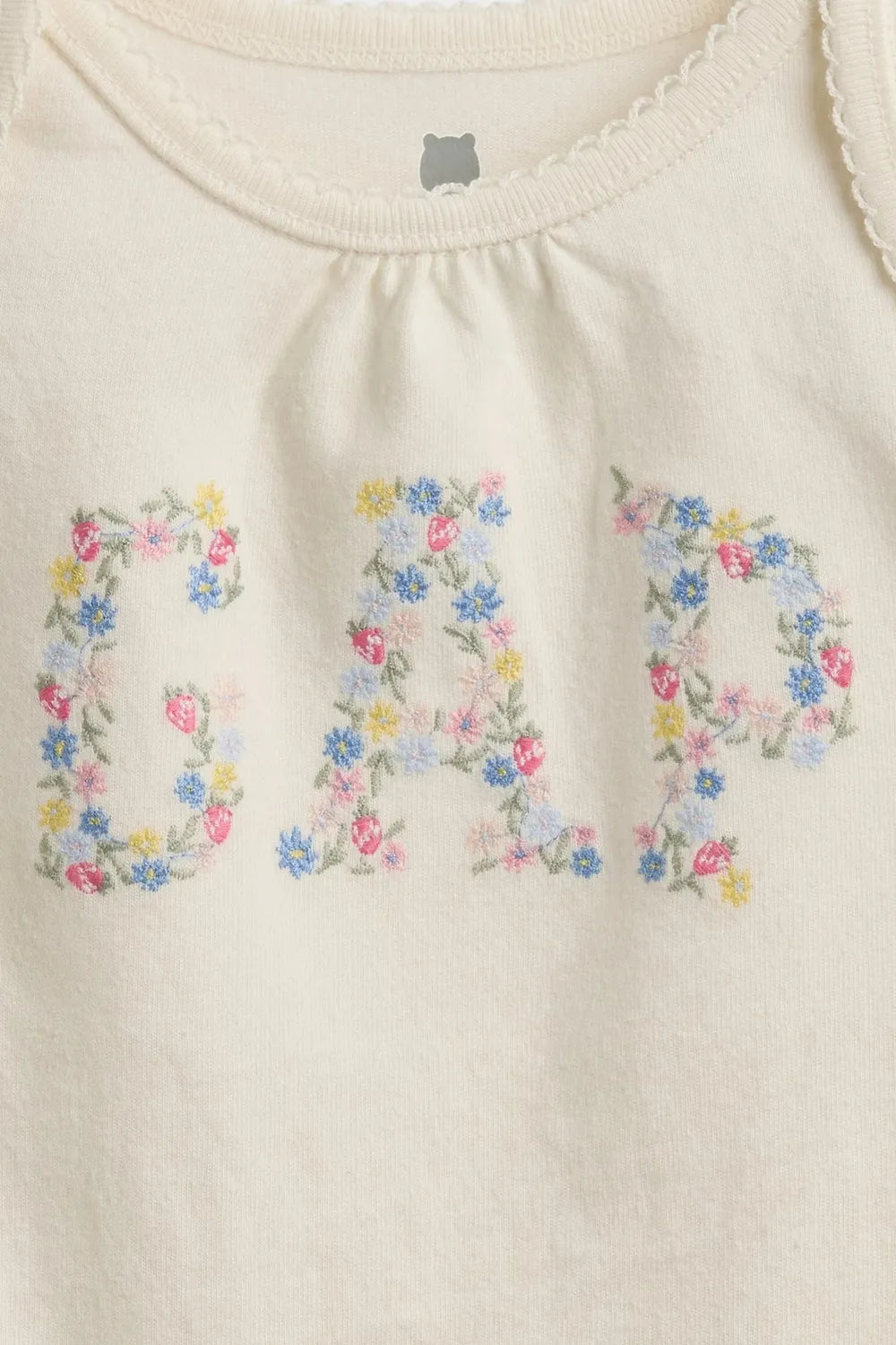 Bebek | Organik Pamuk Floral Logo Bodysuit