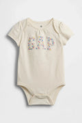 Bebek | Organik Pamuk Floral Logo Bodysuit