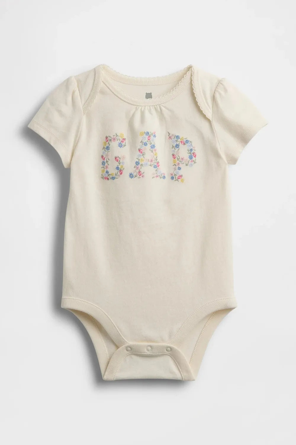 Bebek | Organik Pamuk Floral Logo Bodysuit