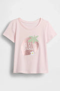 Kız Bebek | Grafik Baskılı T-Shirt pembe