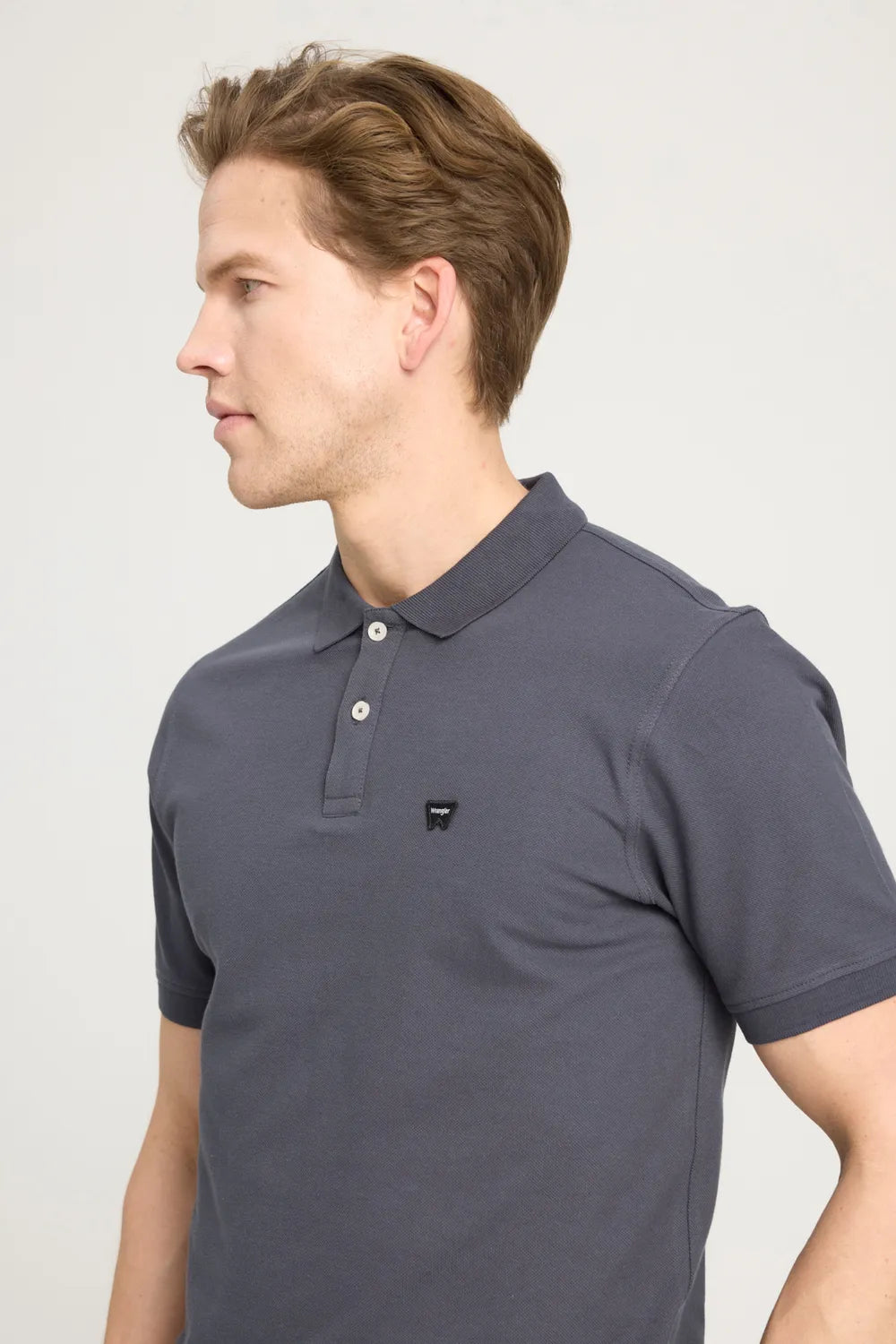 Wrangler Erkek Antrasit Polo T-shirt W7D5K4XX2T003