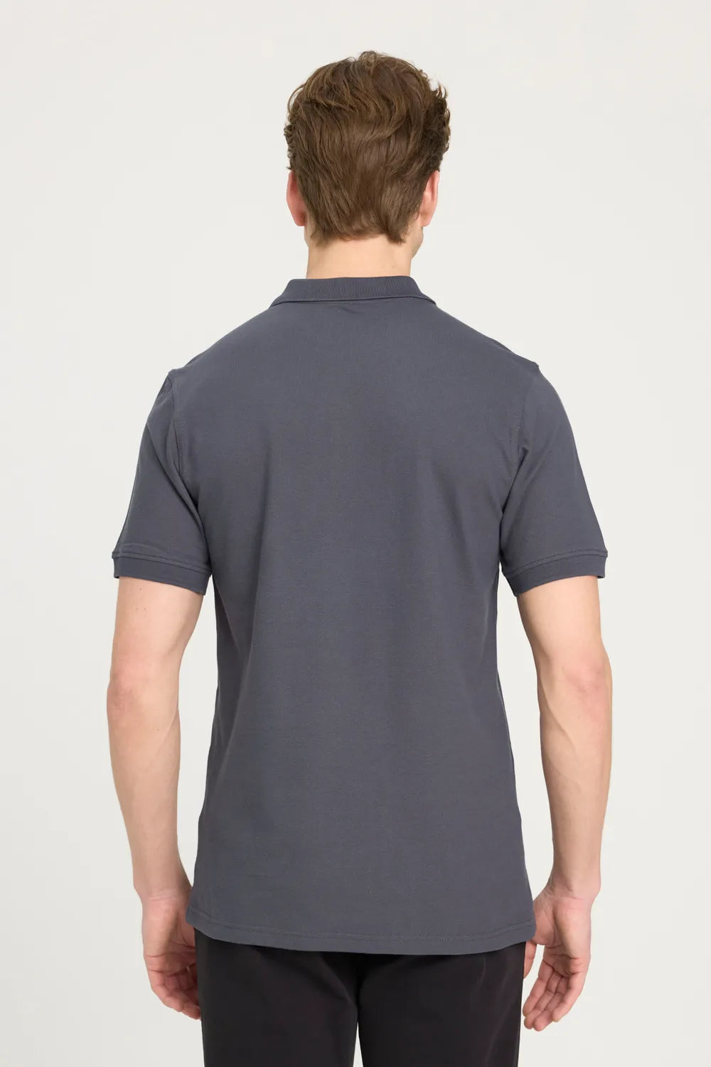 Wrangler Erkek Antrasit Polo T-shirt W7D5K4XX2T003