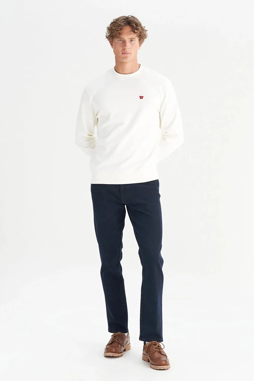 WRANGLER Erkek Vintage Beyaz Sweatshirt W2520255