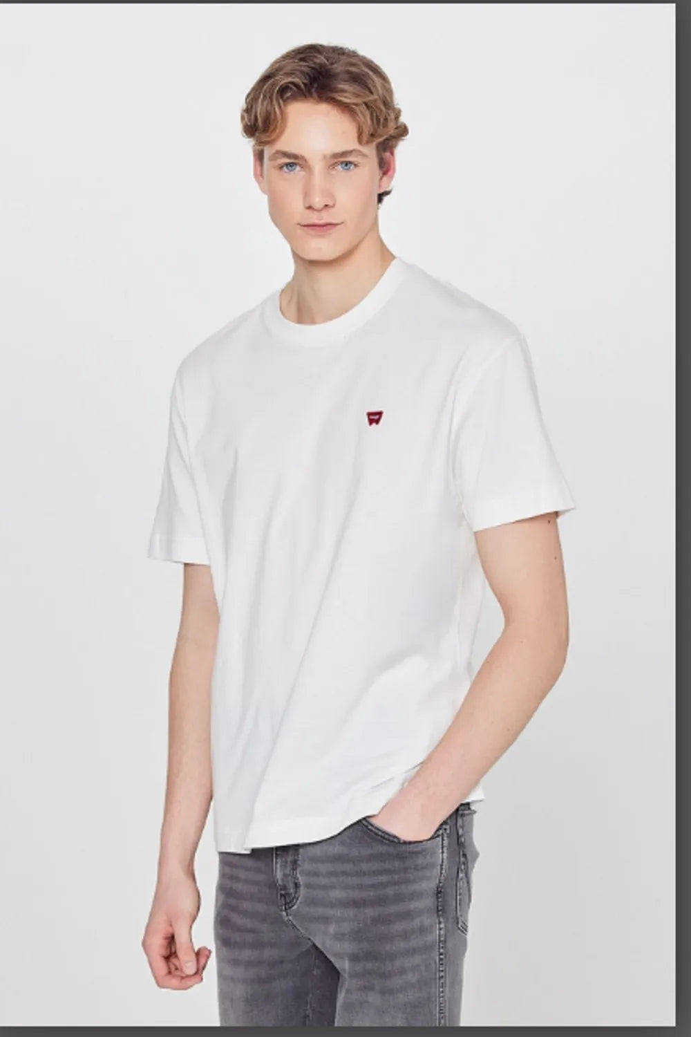 Wrangler Erkek Off White Tişört W7NM203877102