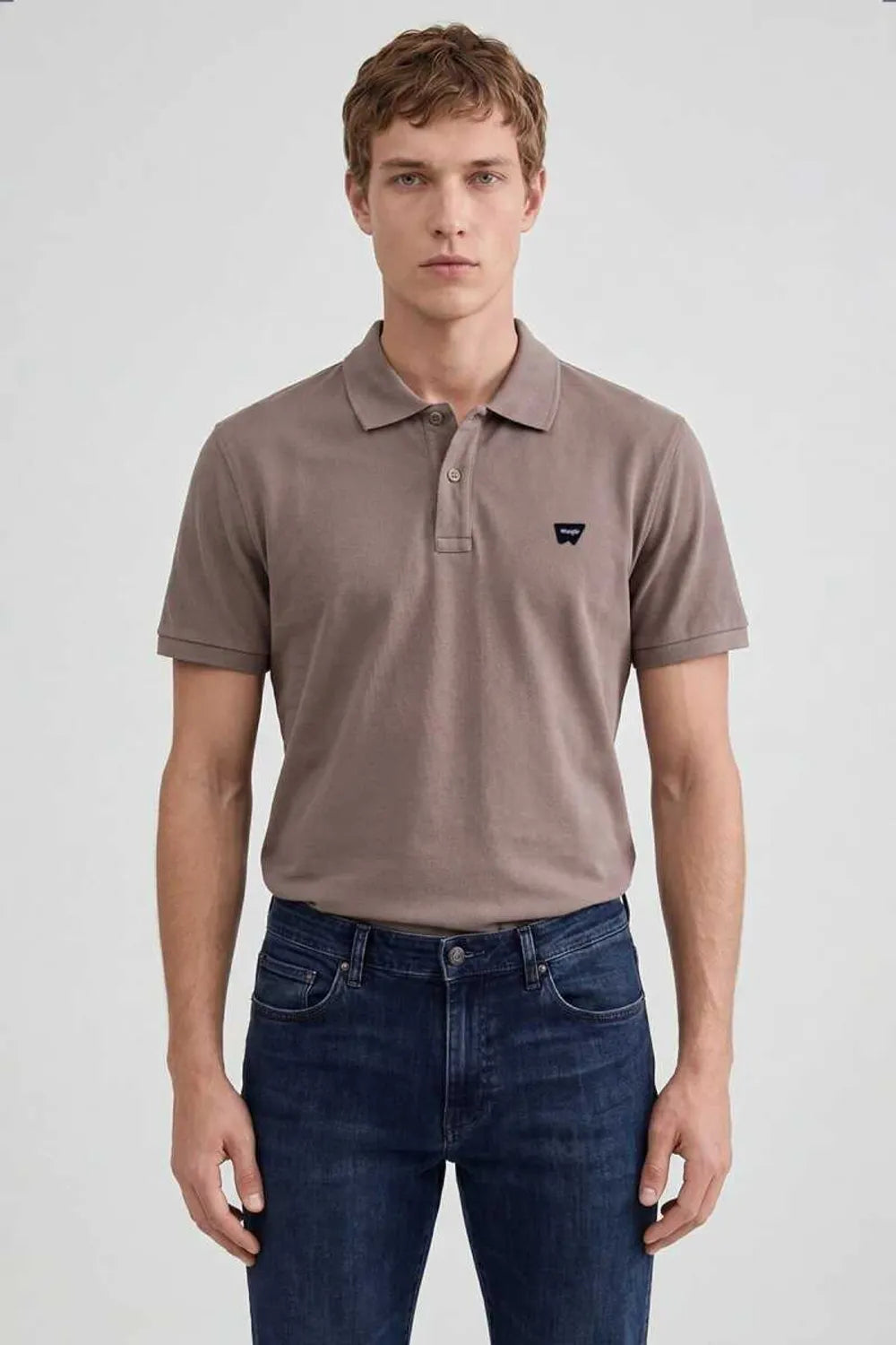 Wrangler Erkek Vizon Polo Tişört W7D5K4XX2T207