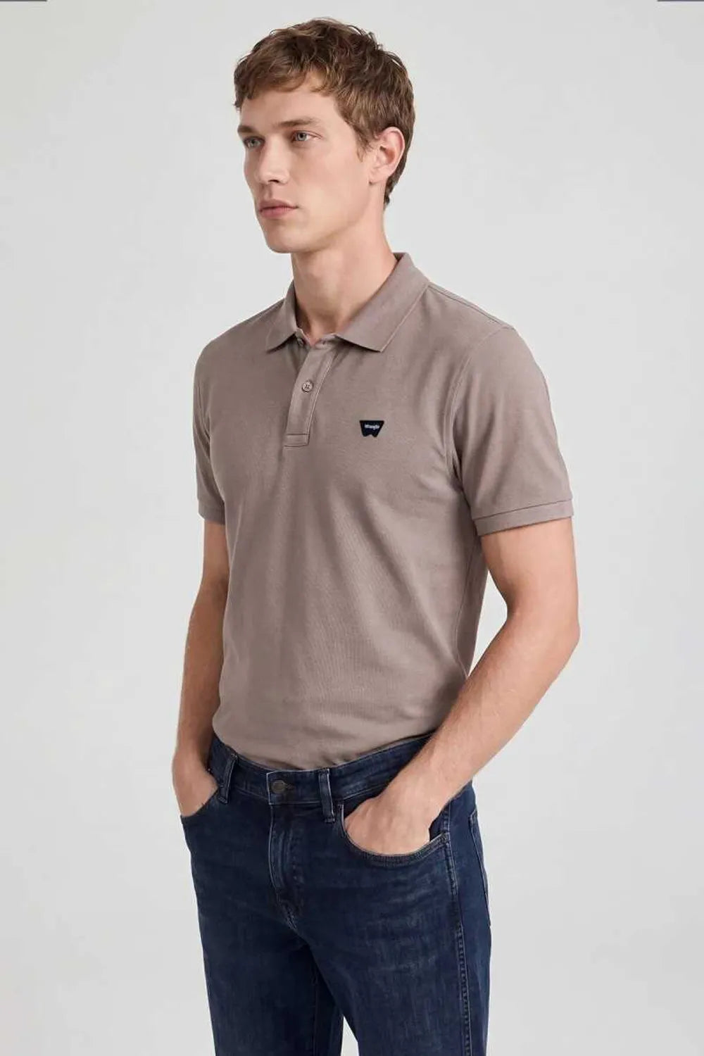 Wrangler Erkek Vizon Polo Tişört W7D5K4XX2T207