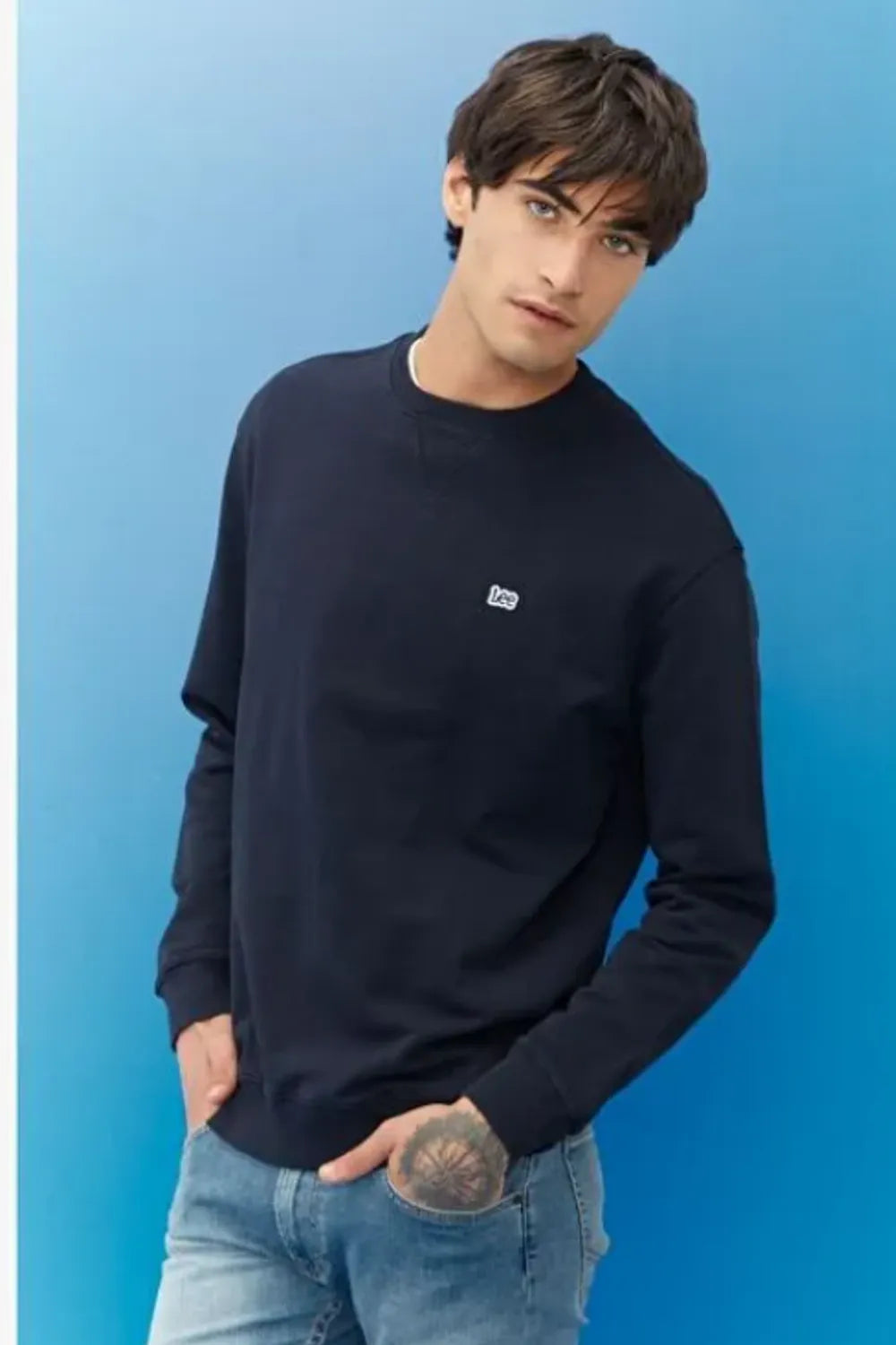 LEE Erkek Gece Koyu Lacivert Sweatshirt L81IRY