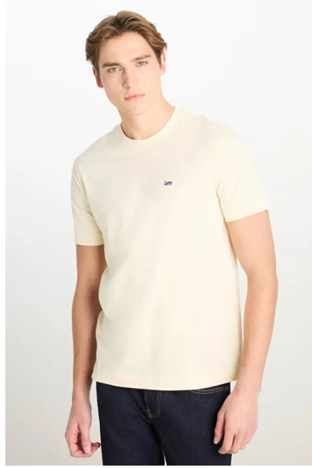 Lee Erkek Bej Bisiklet Yaka T-shirt L60UFQ614