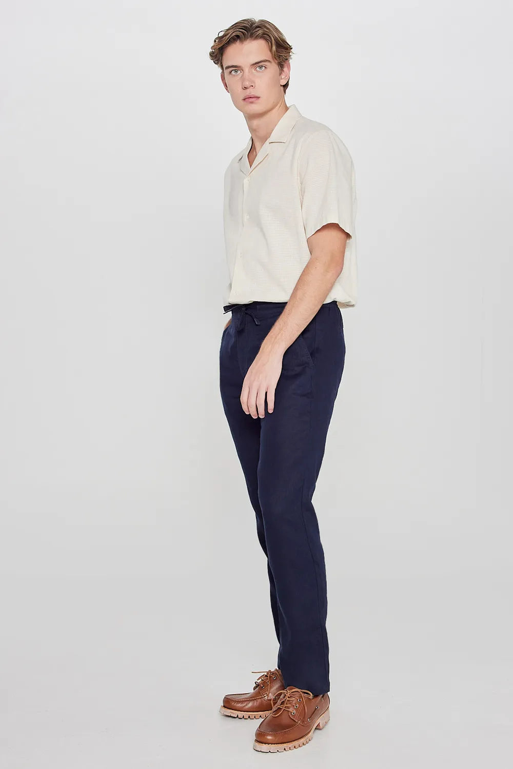 Lee Erkek Lacivert Keten Pantolon L2610018410