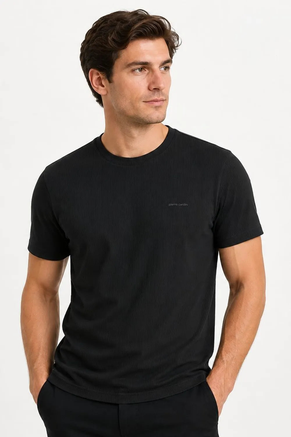 Pierre Cardin Erkek Si̇yah T-shirt 97216373