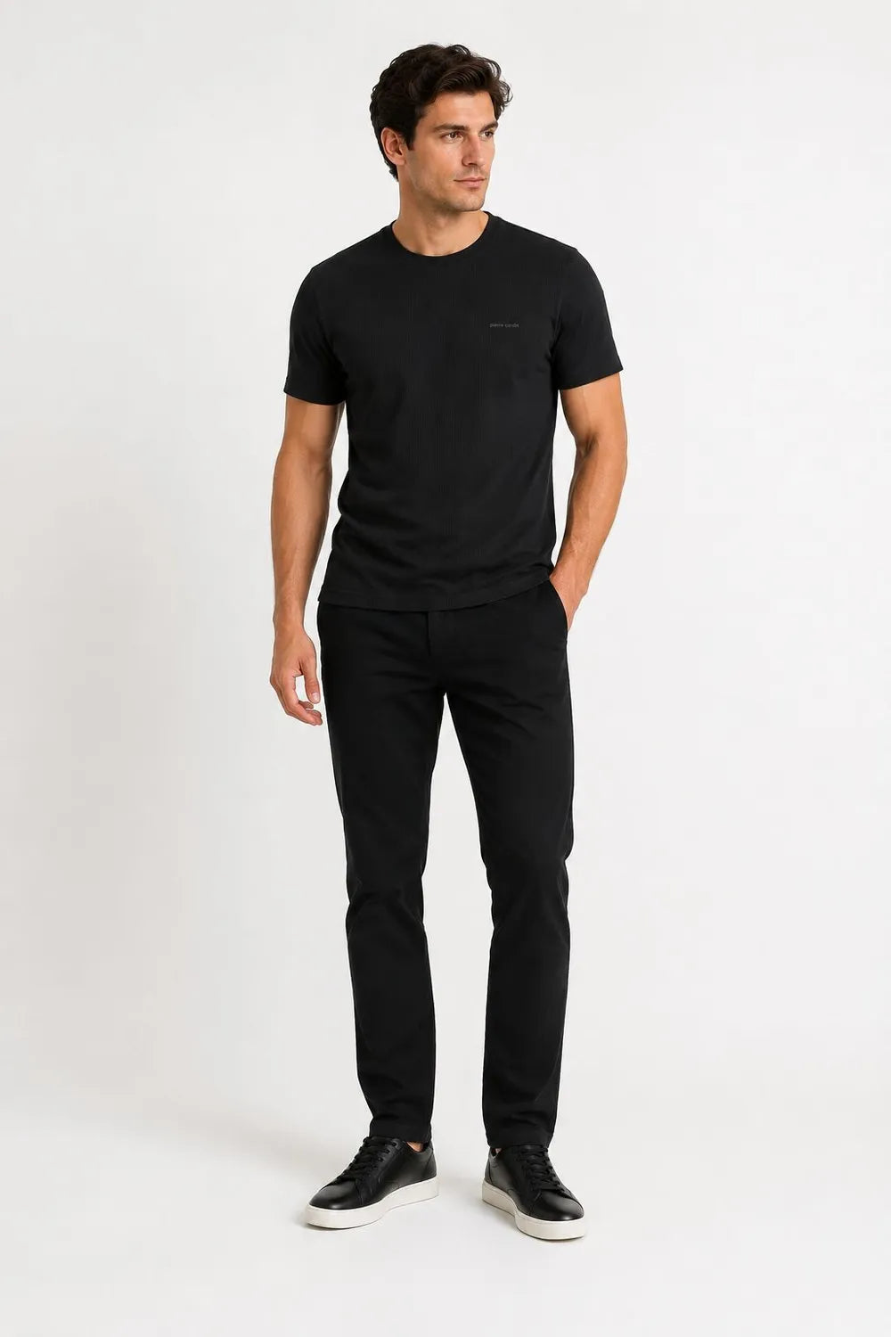Pierre Cardin Erkek Si̇yah T-shirt 97216373