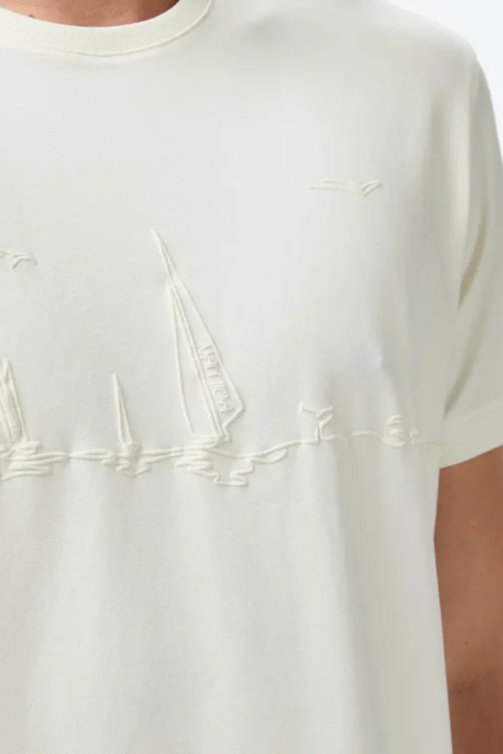 Nautica Erkek Krem T-shirt V55208