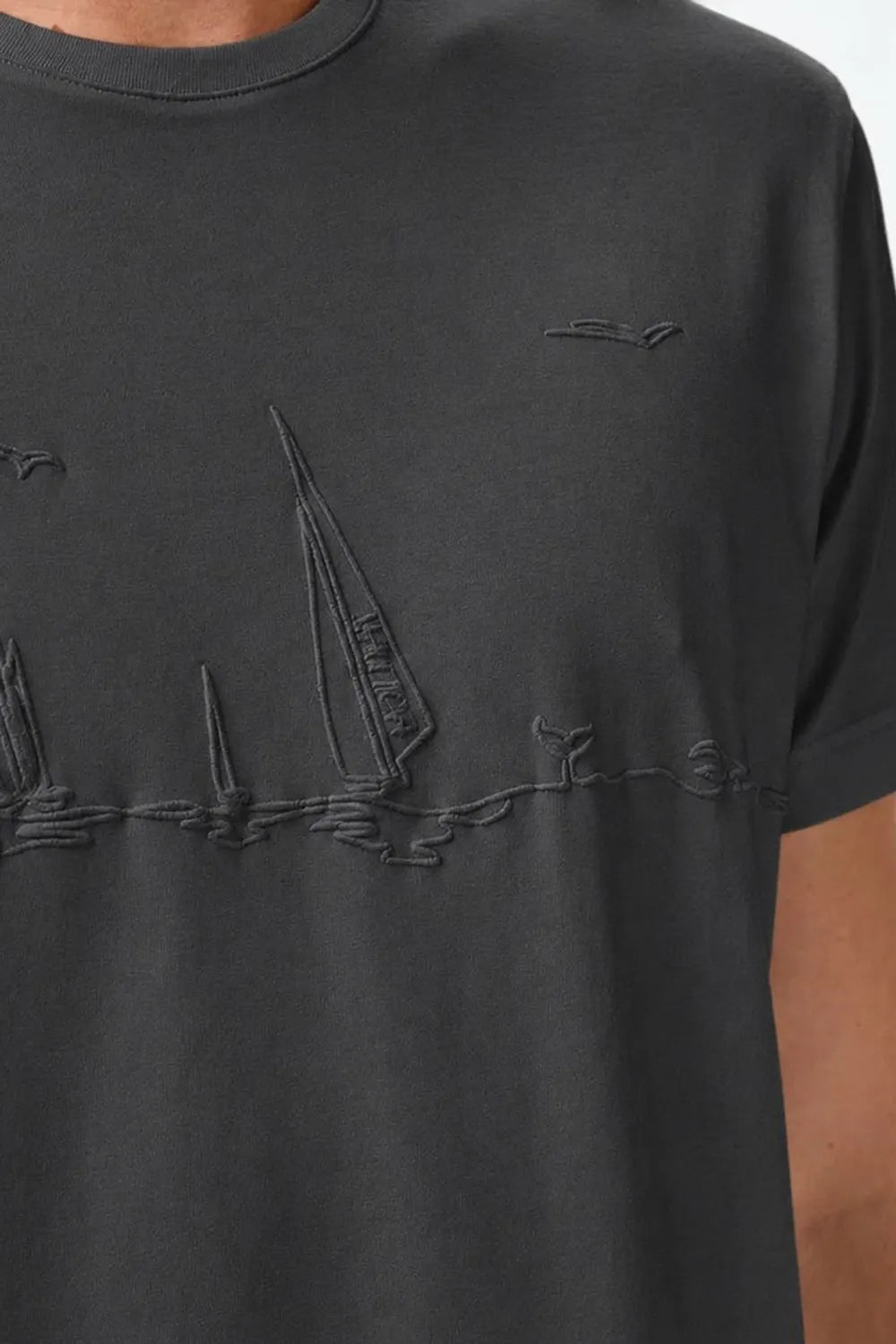 Nautica Erkek Koyu Gri̇ T-shirt V55208