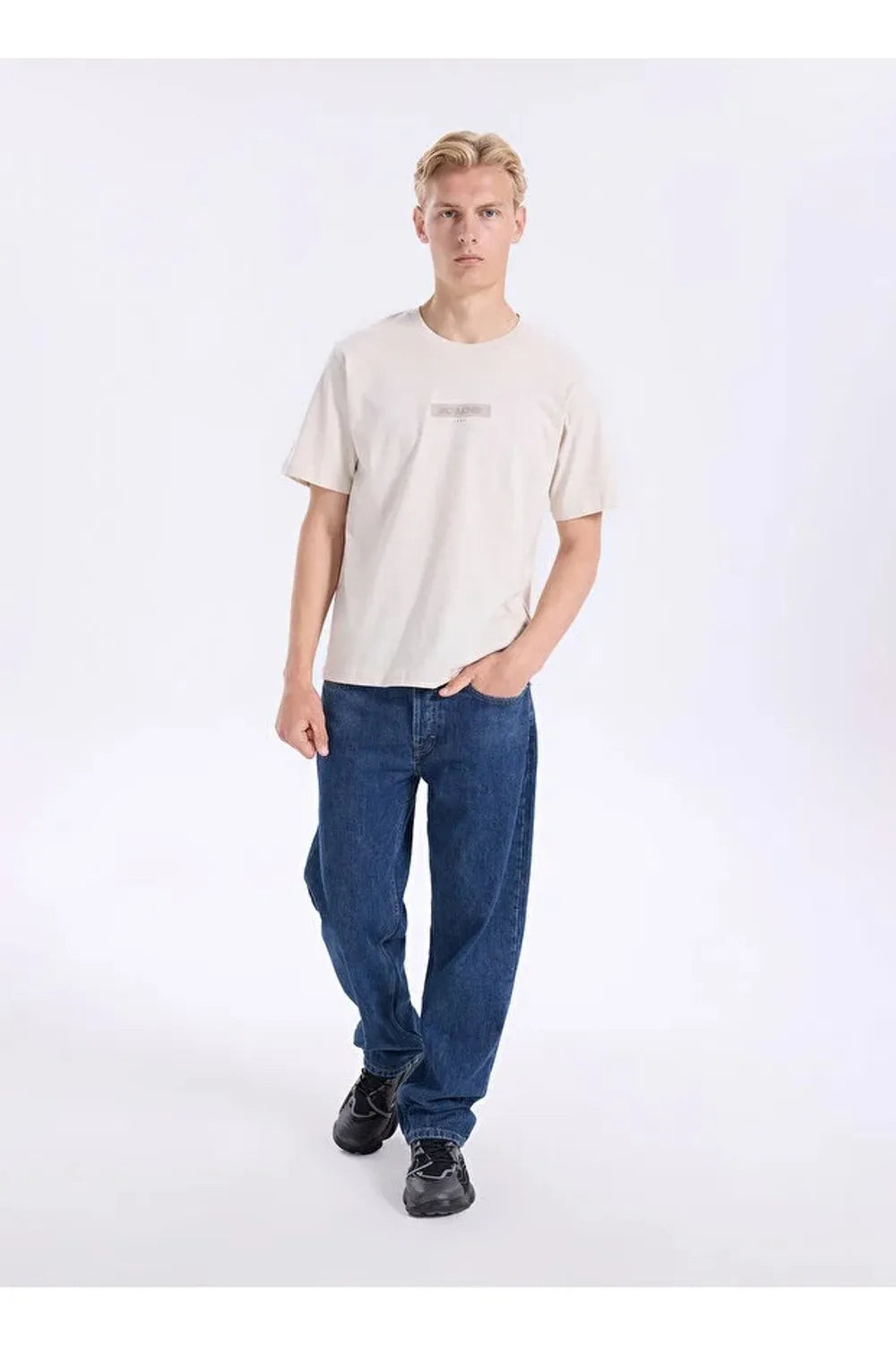 Jack & Jones Erkek Bej T-shirt 12307760