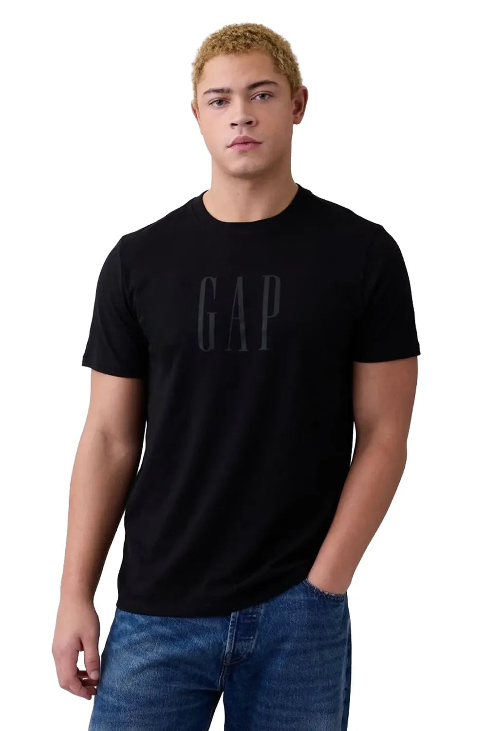 GAP Everyday Soft Crop Logo Erkek Beyaz Günlük Stil T-Shirt 323469211
