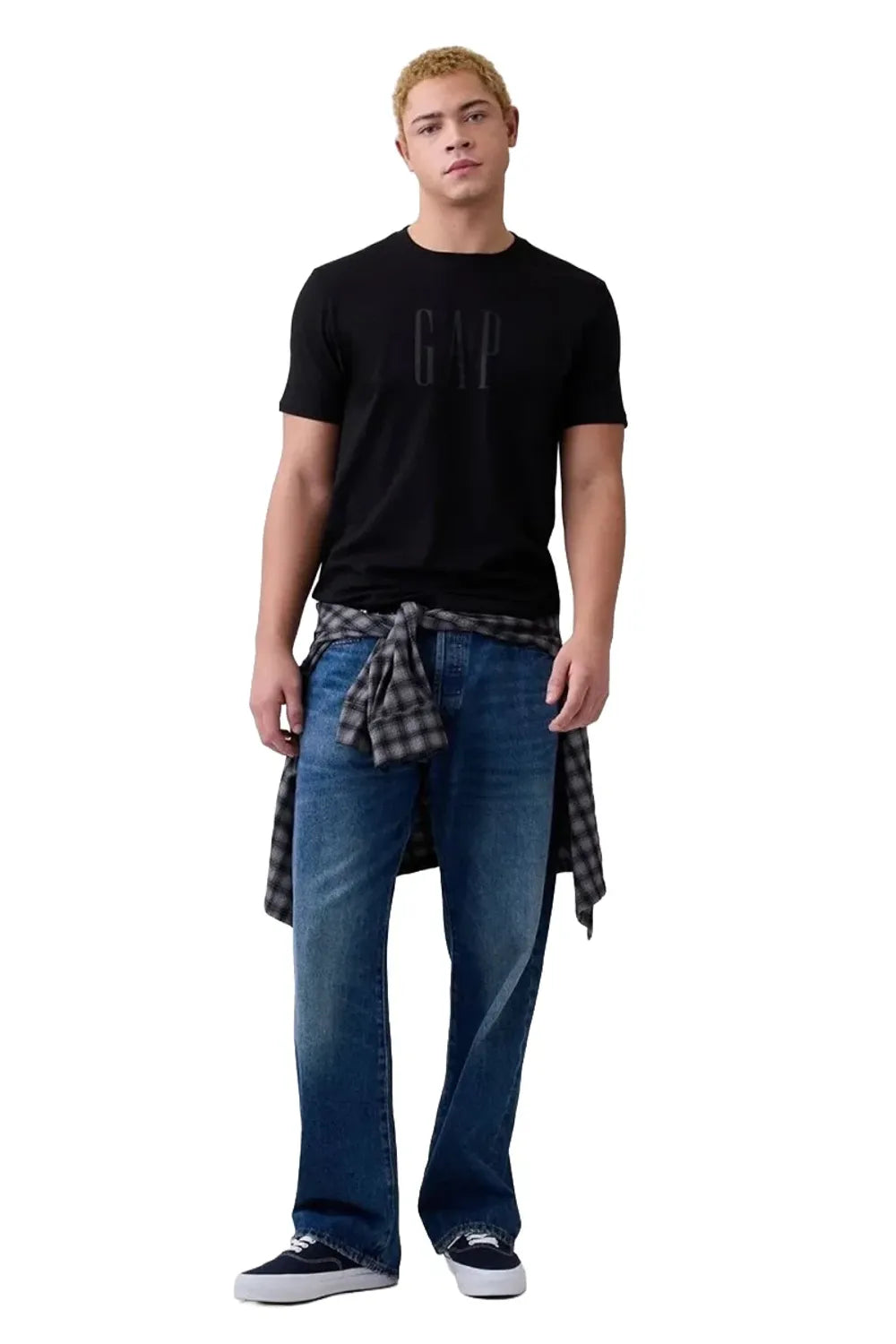 GAP Everyday Soft Crop Logo Erkek Beyaz Günlük Stil T-Shirt 323469211